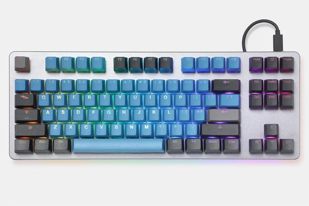 taihao pbt doubleshot keycaps Deep Forest Blue Green Backlit oem profile