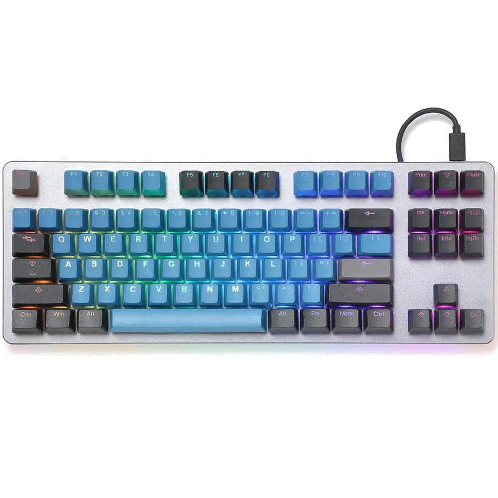 taihao pbt doubleshot keycaps Deep Forest Blue Green Backlit oem profile