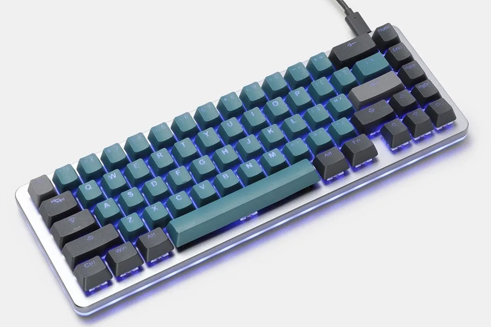 taihao pbt doubleshot keycaps Deep Forest Blue Green Backlit oem profile