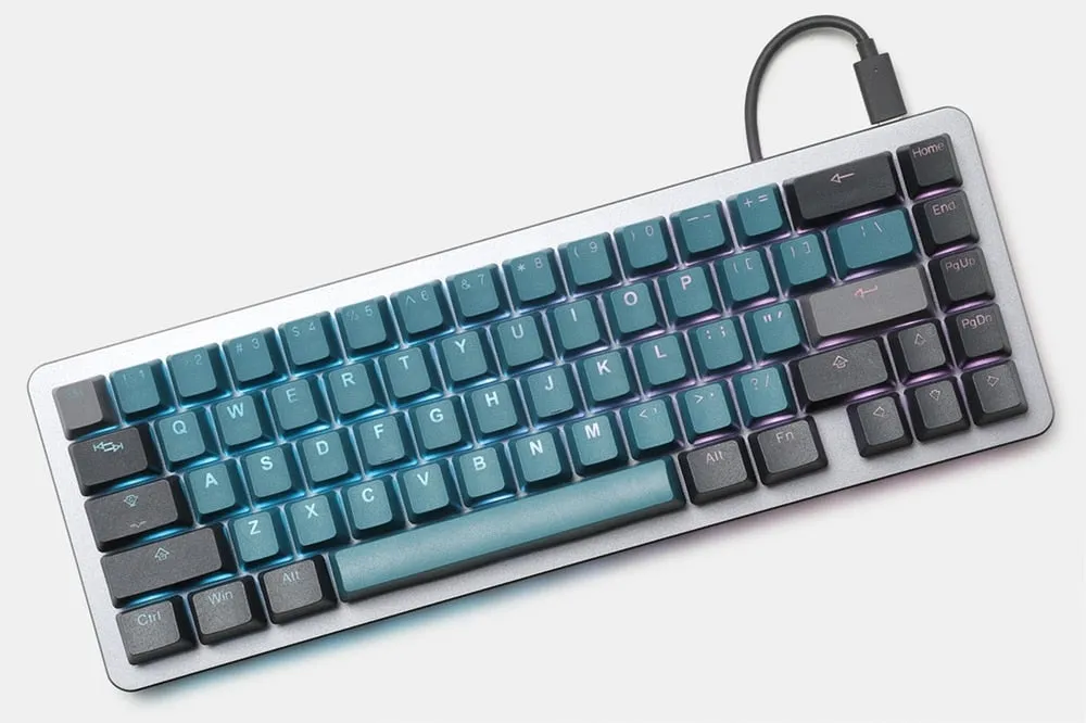 taihao pbt doubleshot keycaps Deep Forest Blue Green Backlit oem profile