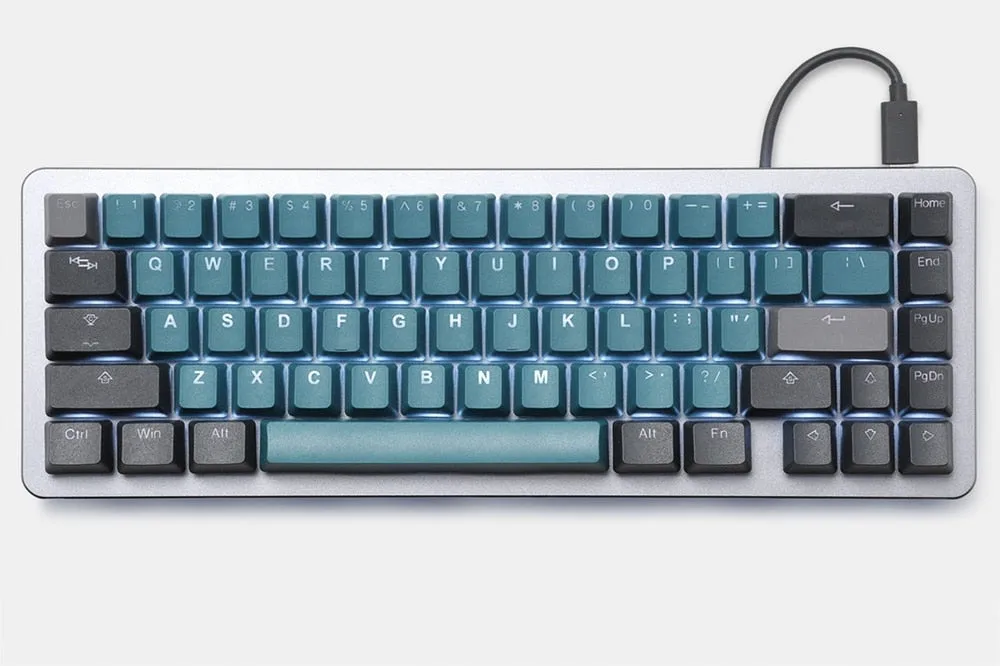 taihao pbt doubleshot keycaps Deep Forest Blue Green Backlit oem profile