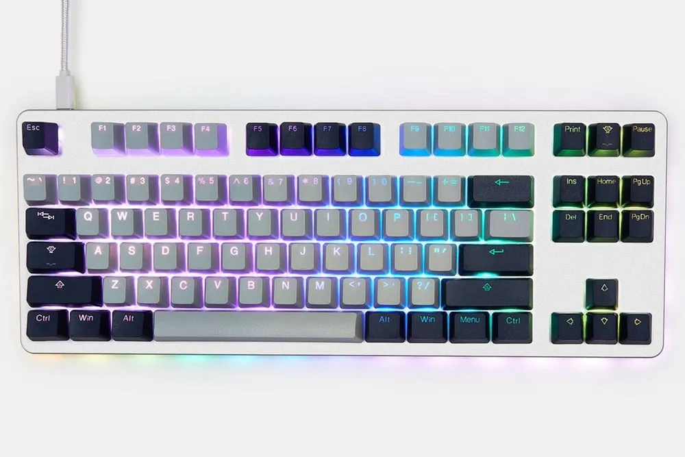 taihao pbt doubleshot keycaps for diy gaming mechanical keyboard Backlit oem profile grey dark blue beige