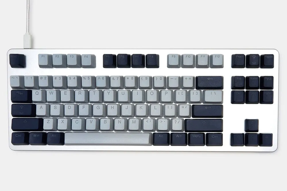 taihao pbt doubleshot keycaps for diy gaming mechanical keyboard Backlit oem profile grey dark blue beige
