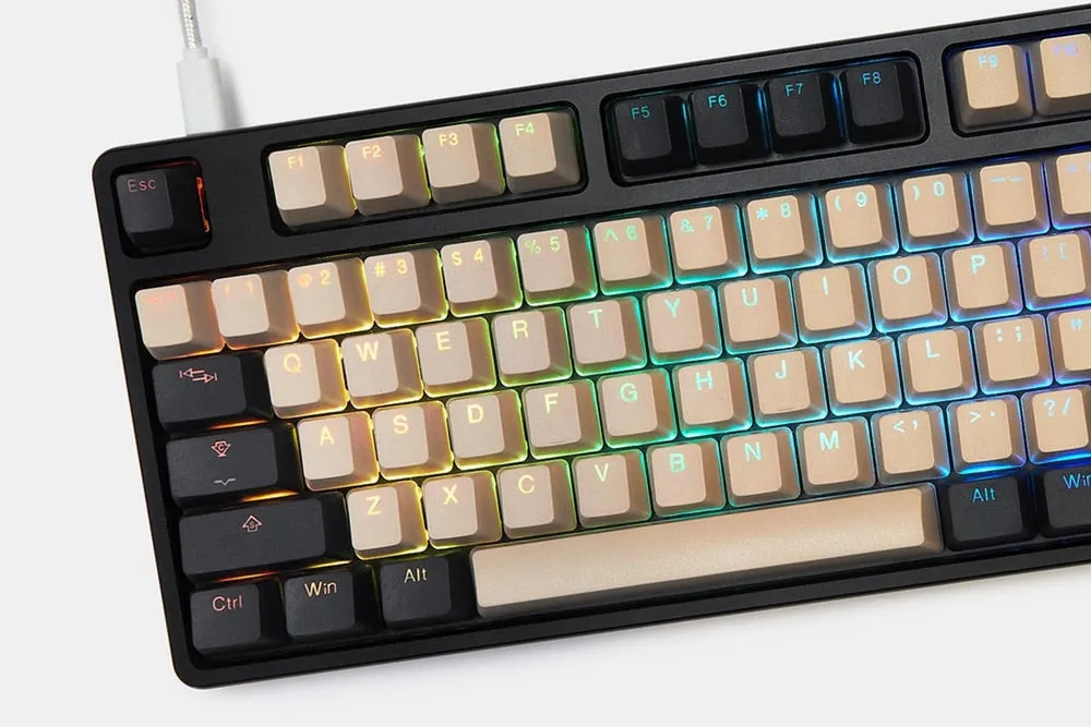 taihao pbt doubleshot keycaps for diy gaming mechanical keyboard Backlit oem profile grey dark blue beige