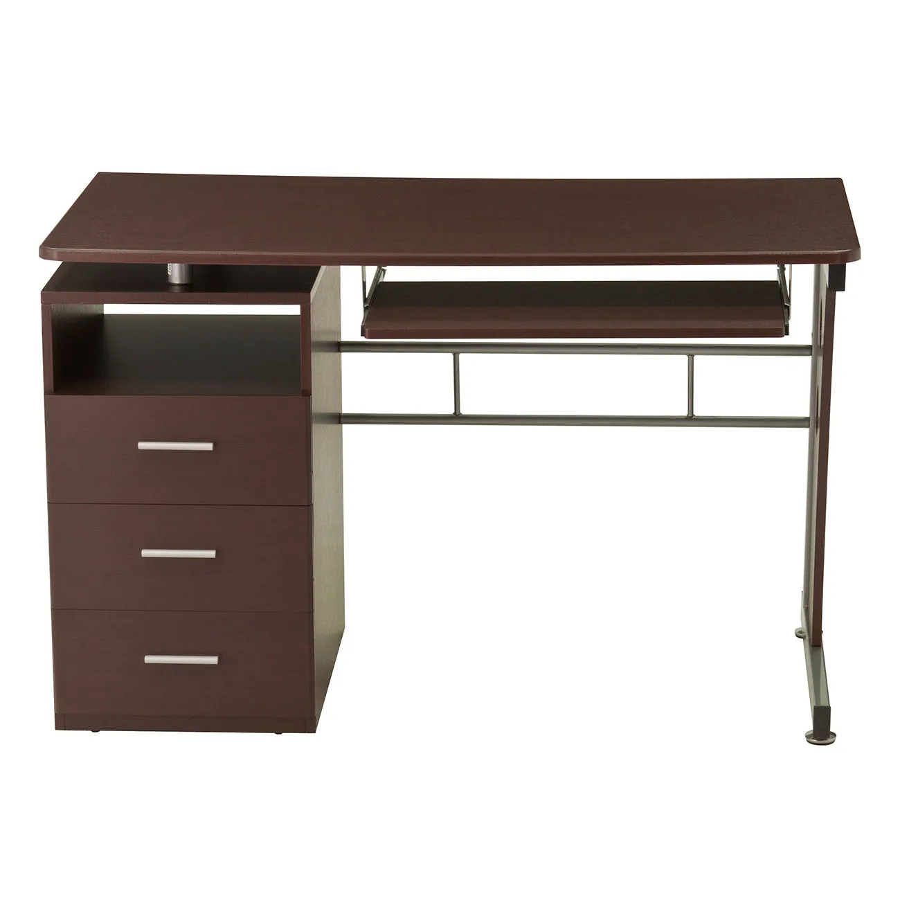 Tech Max Desk With Ample Storage - Chocolate