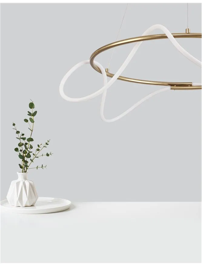 TIR Gold & Acrylic Light Worm Pendant - ID 10097