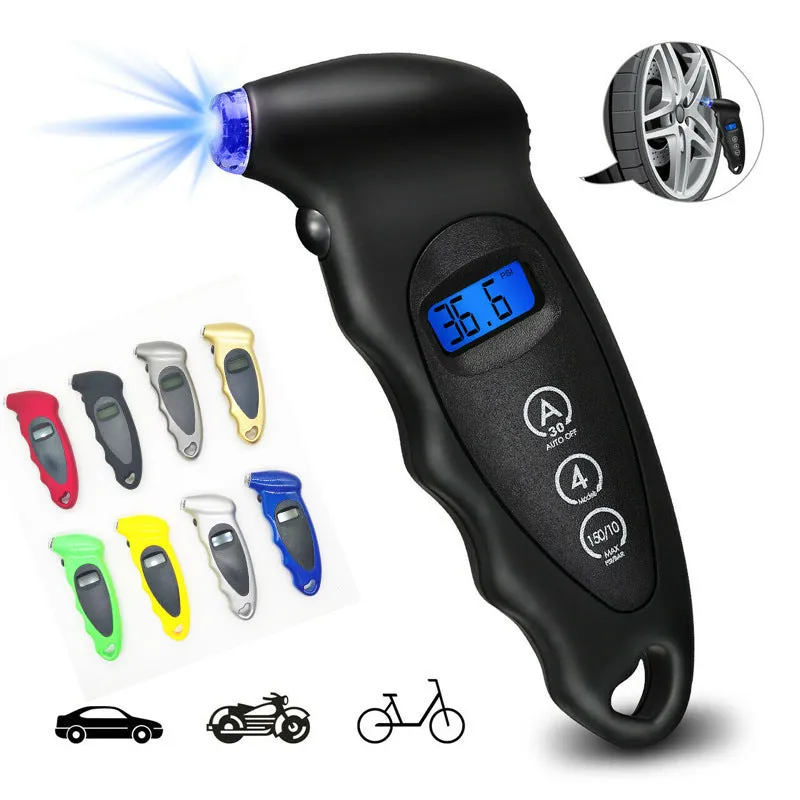 Tire Pressure Gauge Backlight High-precision Digital Tire