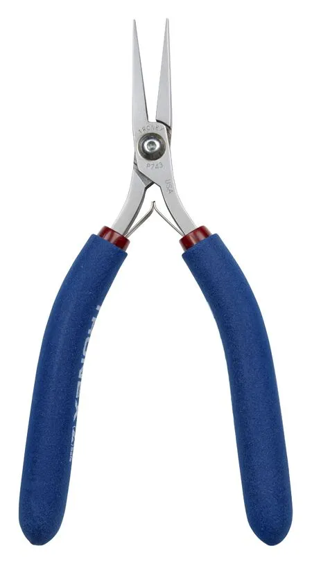 Tronex P743 Long, Thin Flat Nose Pliers with Long, Smooth Jaw & Long Ergonomic Handles, 6.40" OAL