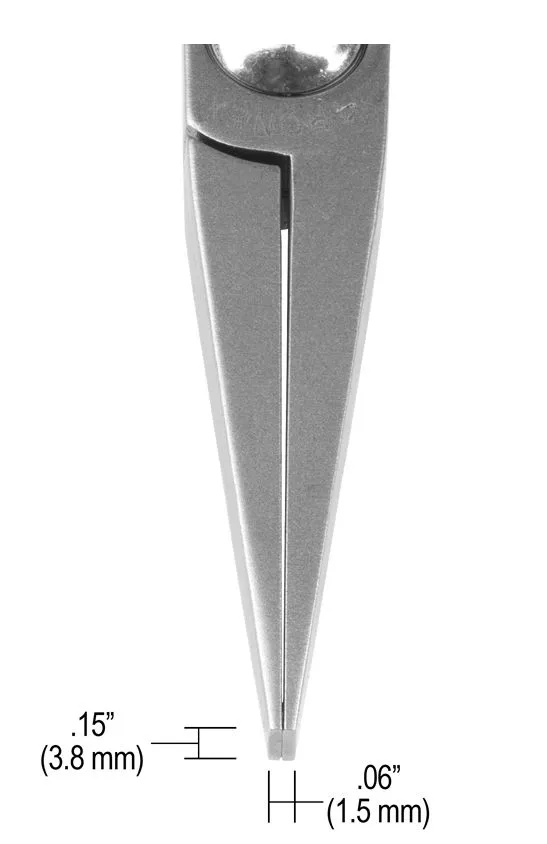 Tronex P743 Long, Thin Flat Nose Pliers with Long, Smooth Jaw & Long Ergonomic Handles, 6.40" OAL