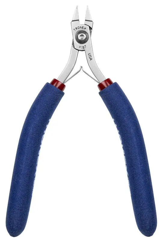 Tronex P747 Flat Nose Gripping Pliers with Stubby Jaw & Long Ergonomic Handles, 5.60" OAL