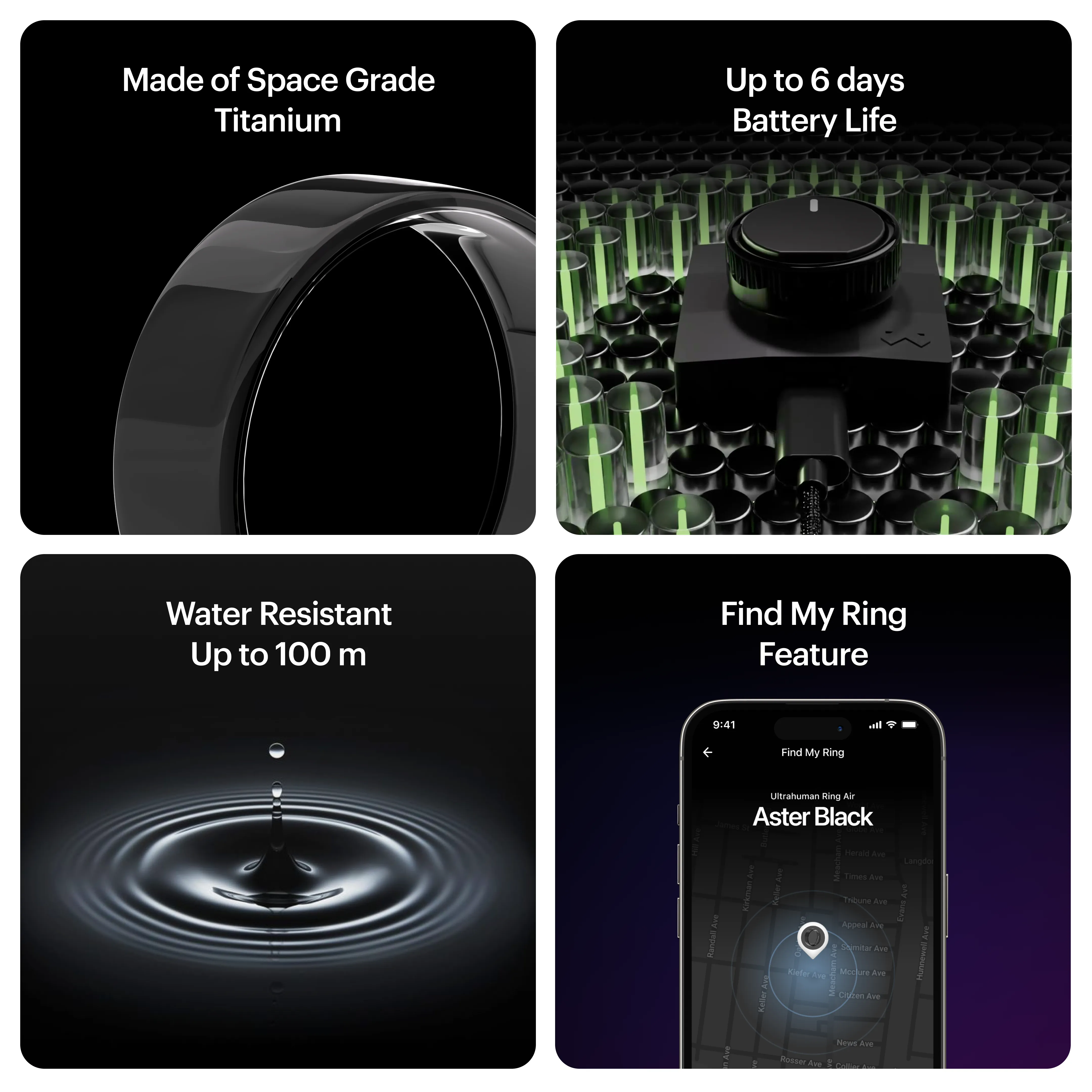 Ultrahuman Ring AIR - Aster Black