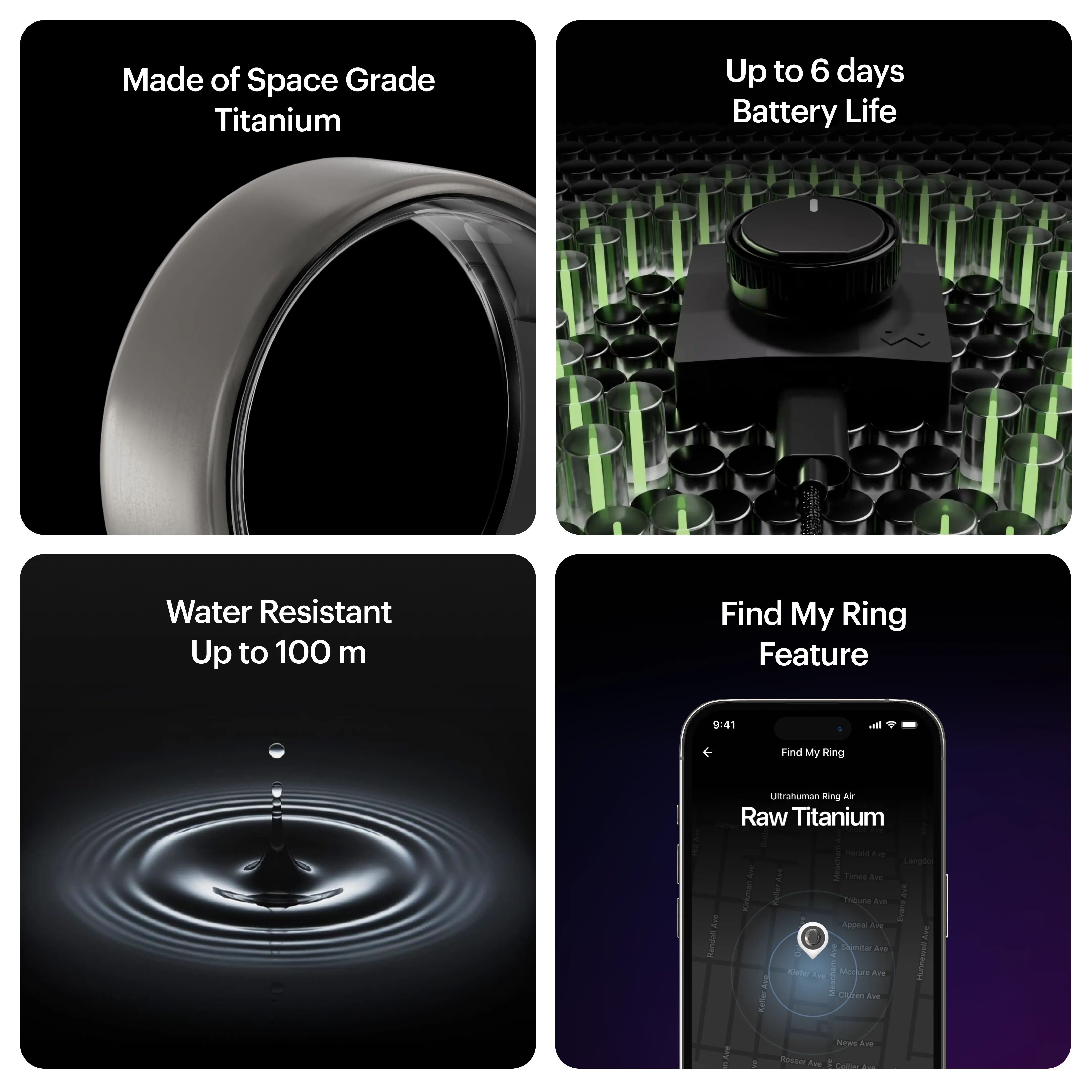 Ultrahuman Ring AIR - Raw Titanium