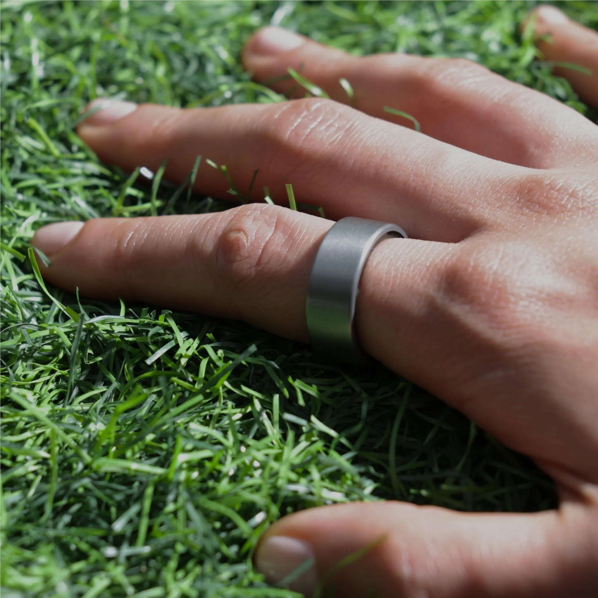 Ultrahuman Ring Air [Size 11]  (Raw Titanium)