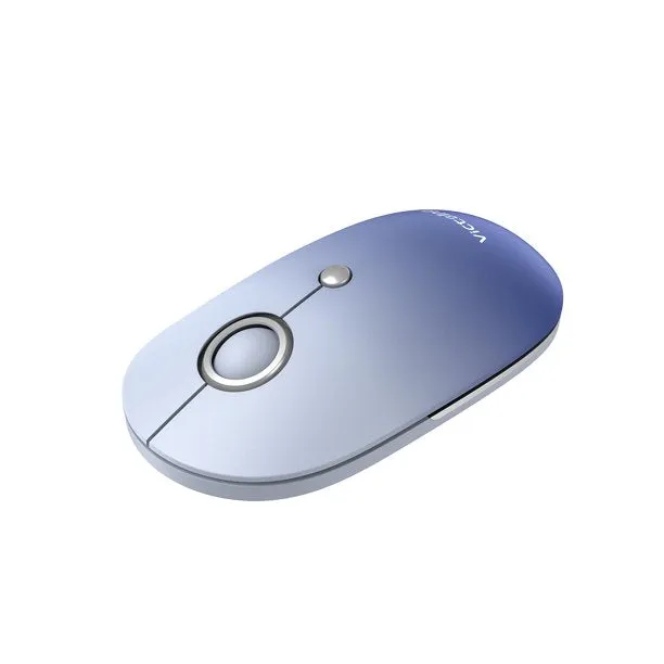 VictSing 2.4G Slim Wireless Mouse – Silent, Noiseless Computer Mouse with Quiet Click, Mini Optical Portable Travel Cordless Mice with 5 Level Adjustable DPI Purple