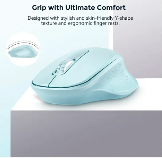 VicTsing Mini Ergonomic Wireless Mouse, Mint Green