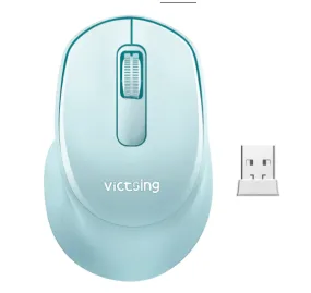 VicTsing Mini Ergonomic Wireless Mouse, Mint Green