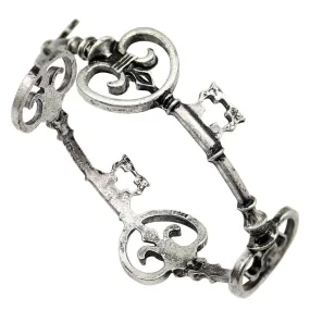 Vintage Victorian key bracelet