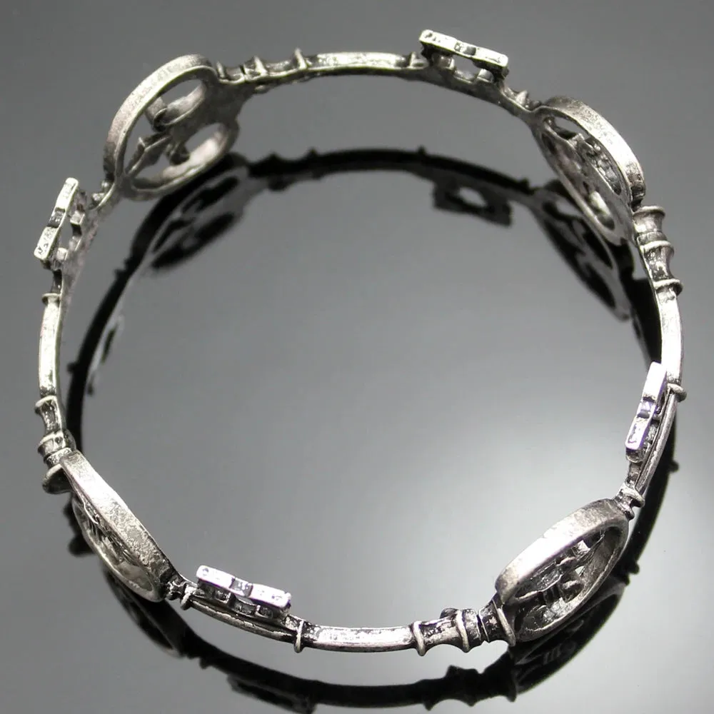 Vintage Victorian key bracelet