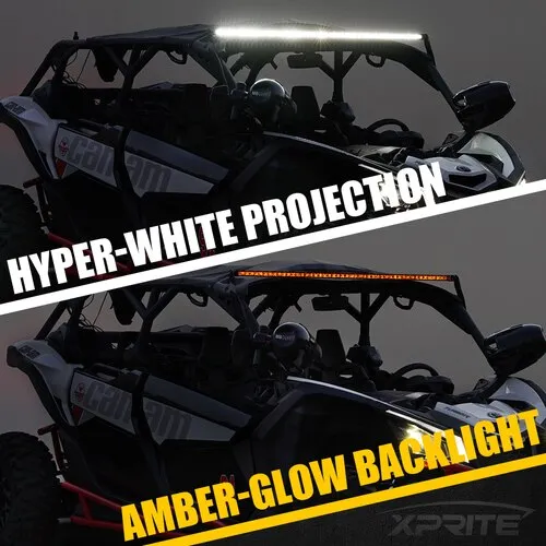 Xprite C6 Sunrise Series Single Row Spot Light Bar with Amber Back Light