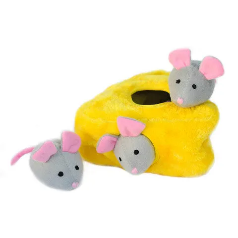 ZippyPaws Burrow Mice 'n Cheese Dog Toy